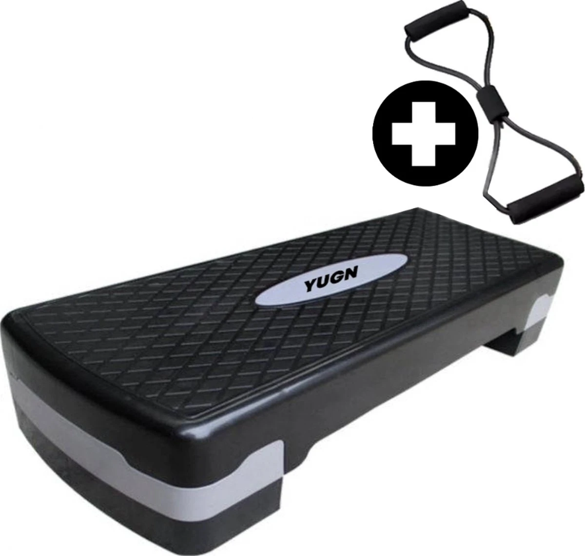 YUGN BLACK Fitness Step Aerobic Step En Resistance Band - Stepbank Aerobic Step - Verstelbaar - Zwart Grijs - Cadeau Tip 11 YUGN BLACK Fitness Step Aerobic Step En Resistance Band - Stepbank Aerobic Step - Verstelbaar - Zwart Grijs - Cadeau Tip - Afbeelding 9