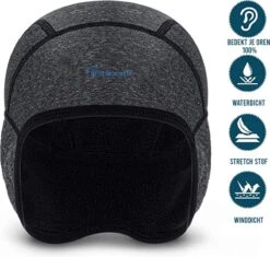 Muts – Helmmuts – Fietsmuts Voor Onder Helm – Skimuts – Sportmuts – Hardloopmuts – Winddicht – 52 – 60 CM – Grijs -Merkloos Winkel 1200x1141 3