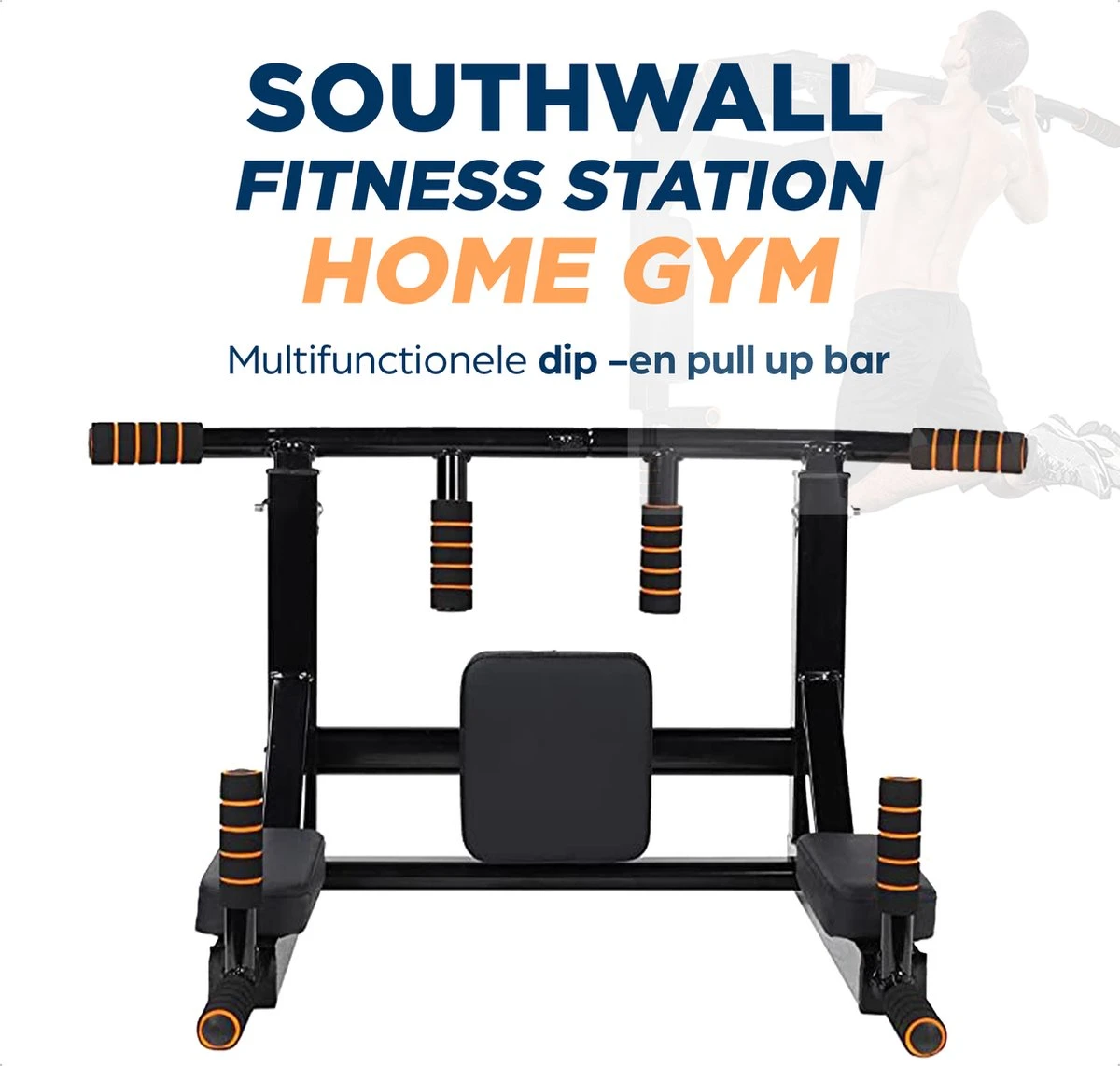 SOUTHWALL Fitness Station – 2-in-1 Pull Up Station En Dip Station Voor Thuis Sporten – Optrekstang Fitness Wandmontage – Dip Bars – Chin Up Bar – Home Gym – Pull Up Bar Muurmontage – Krachttraining – Power Tower – 150kg Draagkracht – Zwart/Rood 3 SOUTHWALL Fitness Station – 2-in-1 Pull Up Station En Dip Station Voor Thuis Sporten – Optrekstang Fitness Wandmontage – Dip Bars – Chin Up Bar – Home Gym – Pull Up Bar Muurmontage – Krachttraining – Power Tower – 150kg Draagkracht – Zwart/Rood