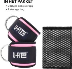 U Fit One 2 Stuks Ankle Strap Fitness Met Draagtas - Roze Enkelband - Ankle Cuff Strap - Enkel Straps - Gewichten - Billen Trainer - Billen Lift - Heup Trainer -Merkloos Winkel 1200x1143 17