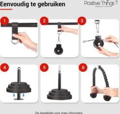 Positive Things Home Gym Fitness Set - Krachtstation Kabelsysteem - Tricep Touw -Merkloos Winkel 1200x1143 21