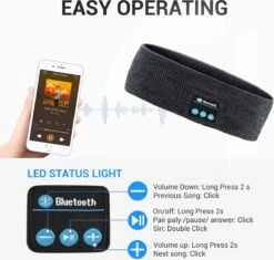 Femur®️ Haarband - Zweetband - Bluetooth Haarband - Muziek Haarband - Koptelefoon - Slaapmasker - Slaap Koptelefoon - Zwart -Merkloos Winkel 1200x1144 2