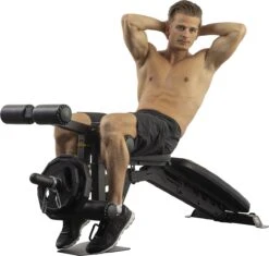 Tunturi Centuri UB100 Halterbank Verstelbaar - Fitnessbank Belastbaar Tot 200kg - Trainingsbank, Buikspierbank & Leg Extension In één -Merkloos Winkel 1200x1144 5