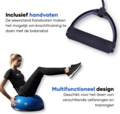 Luxari - Balanstrainer Pro - Balansbal - Inclusief Pomp En Weerstandsbanden - Ø 60 Cm - Balance Board - Yoga Balance Ball - Yoga Bal - Balans Bal - Balansbord -Merkloos Winkel 1200x1144 9