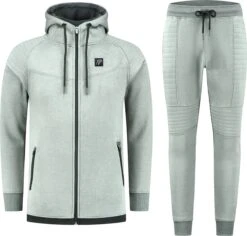 Paulo Vici Joggingpak -Trainingspak Heren - Tracksuit - Lichtgrijs