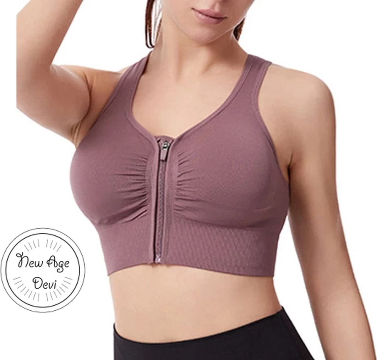 Sportbeha Met Voorsluiting - Zwart - Small 14 Sportbeha Met Voorsluiting - Zwart - Small - Afbeelding 12