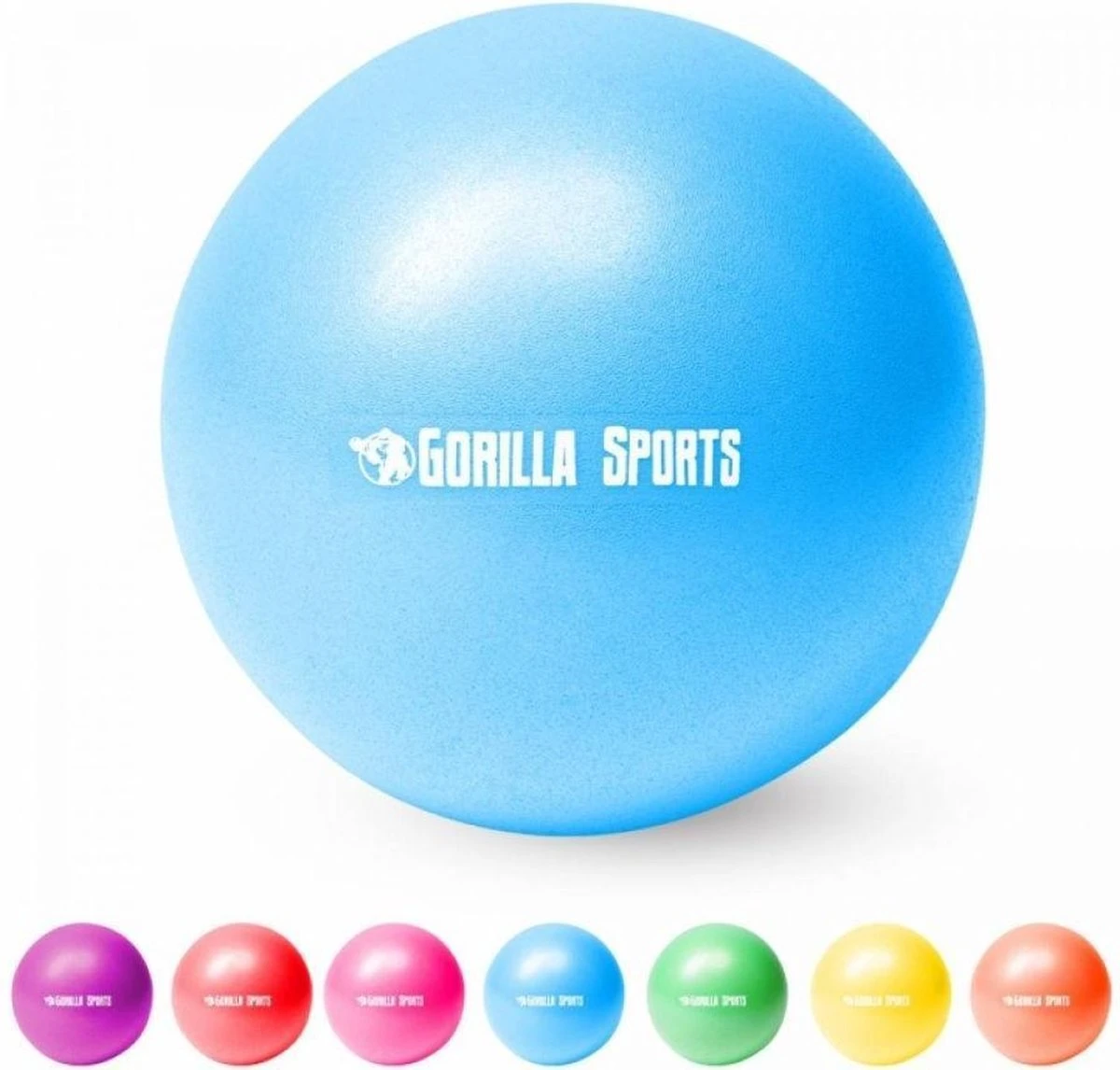 Gorilla Sports Mini Pilates Bal - 18 Cm - Blauw 3 Gorilla Sports Mini Pilates Bal - 18 Cm - Blauw