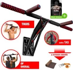 Optrekstang - Incl. Handige Rugzak Voor Transport - Op Boom Muur - Pull Up Bar - E-book Sportstech KS700 -Merkloos Winkel 1200x1146 15