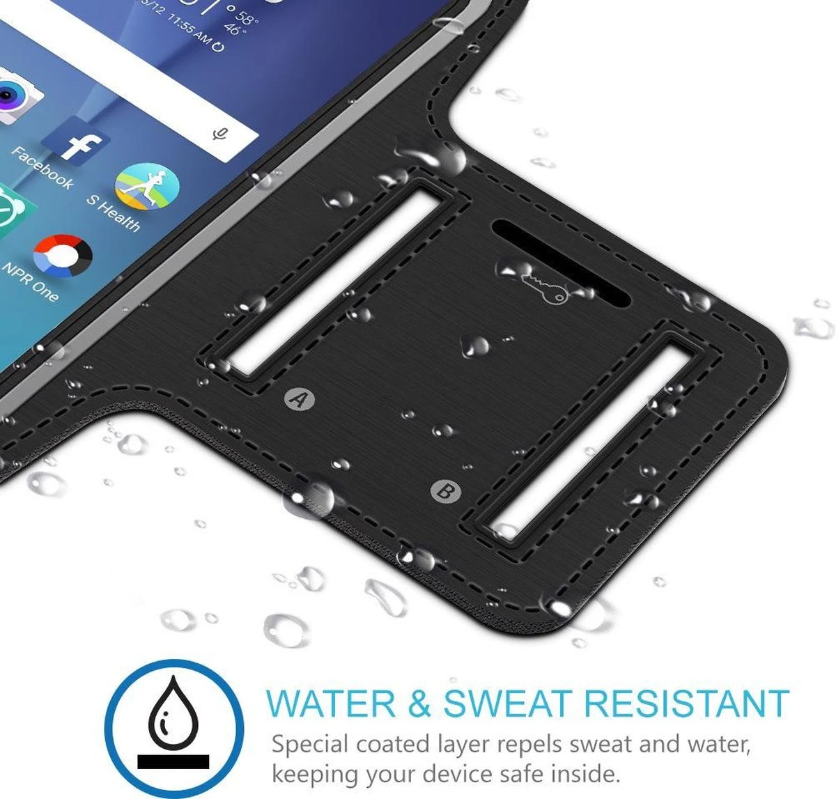 MMOBIEL Hardloop Armband Universeel Zwart - Geschikt Voor Apple IPhone, Samsung, Xiaomi, Huawei, Oppo Etc - Sportarmband - Hardlooparmband - Smartphone Houder - Sportband - Telefoon Houder - Verstelbaar 5 MMOBIEL Hardloop Armband Universeel Zwart - Geschikt Voor Apple IPhone, Samsung, Xiaomi, Huawei, Oppo Etc - Sportarmband - Hardlooparmband - Smartphone Houder - Sportband - Telefoon Houder - Verstelbaar - Afbeelding 3