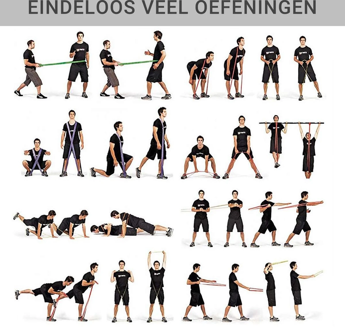 Resistance Band Pull Up - Pull Up Band - Powerpand Fitness Elastiek - Extra Zwaar 5 Resistance Band Pull Up - Pull Up Band - Powerpand Fitness Elastiek - Extra Zwaar - Afbeelding 3