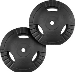 ScSPORTS® Halterschijven Set 30 Kg - 2 X 15 Kg - Gewichten Met Handgrepen - Kunststof - 30 Mm