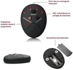 EMS Buikspiertrainer - Massage Apparaat - Elektrische Buiktrainer - Six Pack Trainer - AB Trainer - Fitness Afvallen - Lichaam Trainer - Spier Massage - 6 Programma’s - Zwart -Merkloos Winkel 1200x1149 7