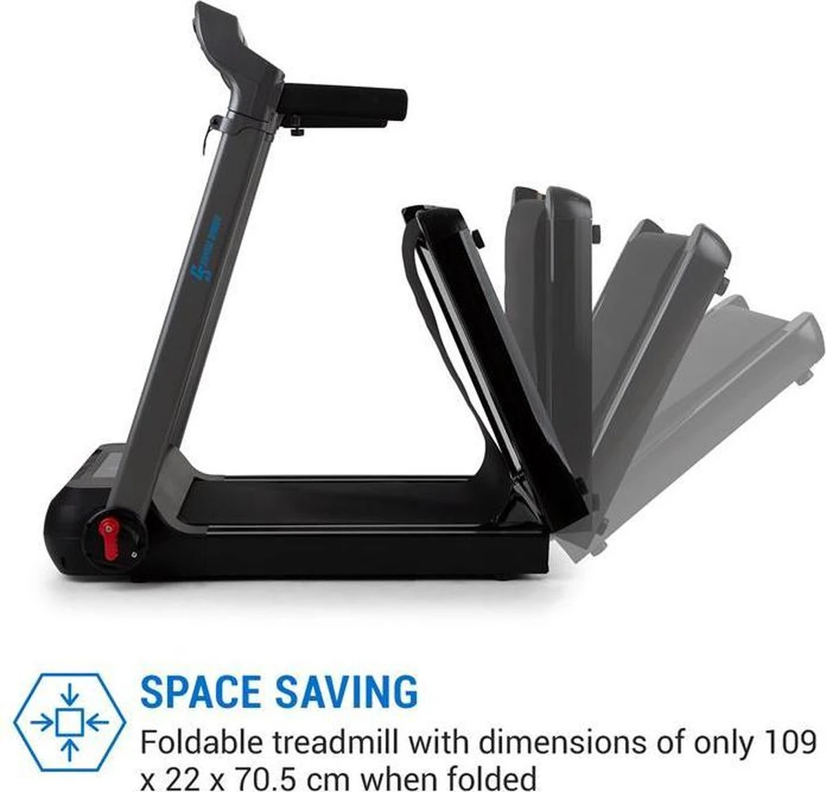 CAPITAL SPORTS Compact Space X Loopband Loopvlak 123x44cm 1,1 KW Vouwbaar 10 CAPITAL SPORTS Compact Space X Loopband Loopvlak 123x44cm 1,1 KW Vouwbaar - Afbeelding 8