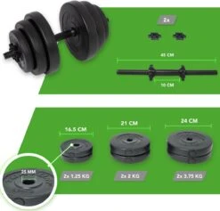 Tunturi Dumbbellset - Halterset - Totaal 15 Kg - Zwart Vinyl - Incl. Gratis Fitness App 13 Tunturi Dumbbellset - Halterset - Totaal 15 Kg - Zwart Vinyl - Incl. Gratis Fitness App -Merkloos Winkel 1200x1151 7