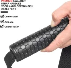 MJ Sports Premium Strap Handles Inclusief 2 Karabijnhaken - Handvatten Set - Voor Krachtstations En Weerstandsbanden - Cable Crossover - Fitness - Handgrepen Met D-ring - Zwart -Merkloos Winkel 1200x1152 17