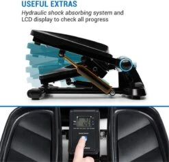 CAPITAL SPORTS Galaxy Step - Mini Stepper - Fitness Training Voor Thuis - LC Display - Inclusief Power Ropes - App Bediening - Blauw -Merkloos Winkel 1200x1152 18