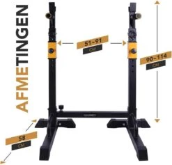 KIMO DIRECT Squat Rack - Squat Rek - Verstelbaar In 16 Standen - Haltersteunen - Bankdrukken - Belastbaar Tot 300KG -Merkloos Winkel 1200x1152 20