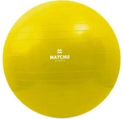 Matchu Sports - Fitness Bal - Ø 45 Cm - Gymbal - Zitbal - Inclusief Pomp - Geel