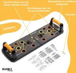 Innovagoods BumbleBuying® – Push Up Bord – Inclusief 2 Gratis Weerstandsbanden – Push Up Board – Opdruk Bord – Opdruksteun – 5in1 – Biceps, Triceps, Rug, Chest, Schouders -Merkloos Winkel 1200x1155 23