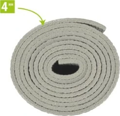 VirtuFit Premium Yoga Mat - Sportmat - Fitness Mat - Anti-slip - Dik (4 Mm) - Natural Grey -Merkloos Winkel 1200x1157 14