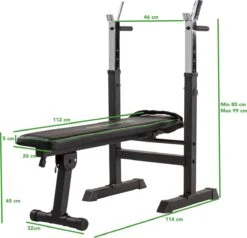Tunturi WB20 Halterbank - Fitnessbank - Trainingsbank - Utility Bench - Opklapbaar - Bankdrukbank - Kleur: Zwart -Merkloos Winkel 1200x1158 8