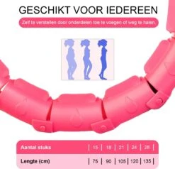 Belenthi Verstelbare Fitness Hoelahoep Met Gewicht - Voor Volwassenen En Kinderen - Weighted Hula Hoop - Smart Hoepel - Roze -Merkloos Winkel 1200x1158 9