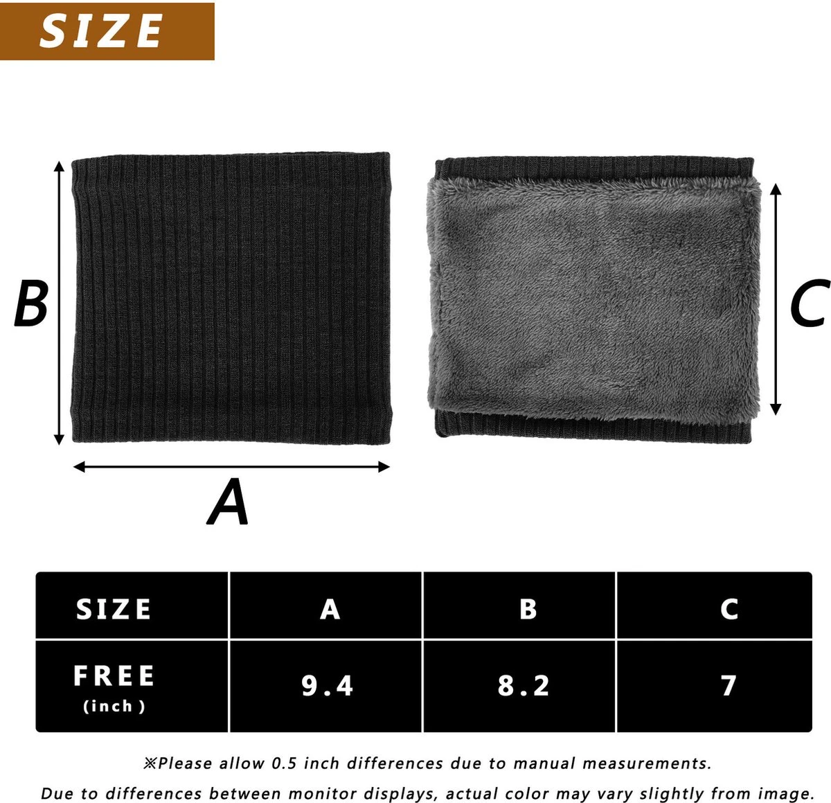 Su.B.dgn Nekwarmer Heren En Dames - Winter Nek Sjaal Dubbele Lagen Voor Buiten Sporten Fietsen Motor Colsjaal - Uniseks - Zwart 8 Su.B.dgn Nekwarmer Heren En Dames - Winter Nek Sjaal Dubbele Lagen Voor Buiten Sporten Fietsen Motor Colsjaal - Uniseks - Zwart - Afbeelding 6