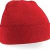 BEECHFIELD Wintermuts Bright Red | Klassieke Gebreide Muts In 30 Verschillende Kleuren| Tweelaags Gebreid
