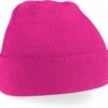 BEECHFIELD Beanie Fuchsia| Klassieke Gebreide Muts In 30 Verschillende Kleuren| Tweelaags Gebreid
