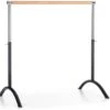 Klarfit Bar Lerina Balletstang - Barre Voor Stretching & Pilates - Mobiel - 110 X 113 Cm - In Hoogte Verstelbaar - Staal