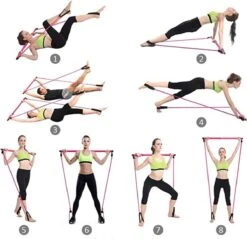 Bodio Pilates Stick - Pilates Bar - Weerstandsband - Resistance Band - Fitness Elastiek - Weerstandbanden Fitness - Fitness Krachttraining - Fitness - Pilates - Binnen - Buiten - Full Body Workout - Paars -Merkloos Winkel 1200x1160 18