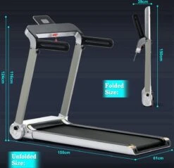 Merax Elektrische Loopband - Opvouwbaar - Inklapbaar Hardloopband - Professioneel - Fitness Hometrainer - Zilver Met Zwart -Merkloos Winkel 1200x1160 23