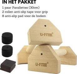 U Fit One® Parallettes - 30cm Push Up Bars - Calisthenics - Push Up Grips - Parallettes Hout - Opdruksteunen - Opdruk Steunen - Opdrukken - Dip Bars - Fitness - Crossfit - Ufitone 15 U Fit One® Parallettes - 30cm Push Up Bars - Calisthenics - Push Up Grips - Parallettes Hout - Opdruksteunen - Opdruk Steunen - Opdrukken - Dip Bars - Fitness - Crossfit - Ufitone -Merkloos Winkel 1200x1160 26