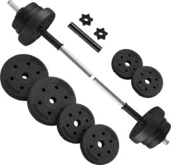 Hoppa! Halterset,verstelbare Kunststof Dumbbell Set, Met Aansluitende Stalen Buis, Halters, Dumbbell Set, 20 Kg/30 Kg, Workout Fitness Training, 1 Paar, -Merkloos Winkel 1200x1161 5