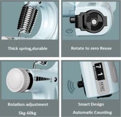 Handgrip Trainer Pro, Fitness - Verstelbaar- Handknijper - Onderarm Trainer - Grip Trainer - Met Teller - 5 Tot 60KG - Grijs Zwart -Merkloos Winkel 1200x1161 7