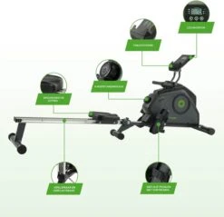 Tunturi Cardio Fit R30 Roeitrainer - Inklapbaar - Roeimachine Met 8 Weerstandsniveaus - Roeiapparaat Voor Thuis - Incl. Tablethouder -Merkloos Winkel 1200x1162 20