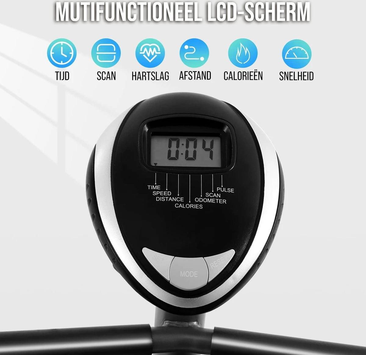 Ligfiets - FitBoostR Recumbent Bike - Hometrainer - 8 Trainingsniveaus - Met Hartslagsensor - Fitness Fiets 8 Ligfiets - FitBoostR Recumbent Bike - Hometrainer - 8 Trainingsniveaus - Met Hartslagsensor - Fitness Fiets - Afbeelding 6