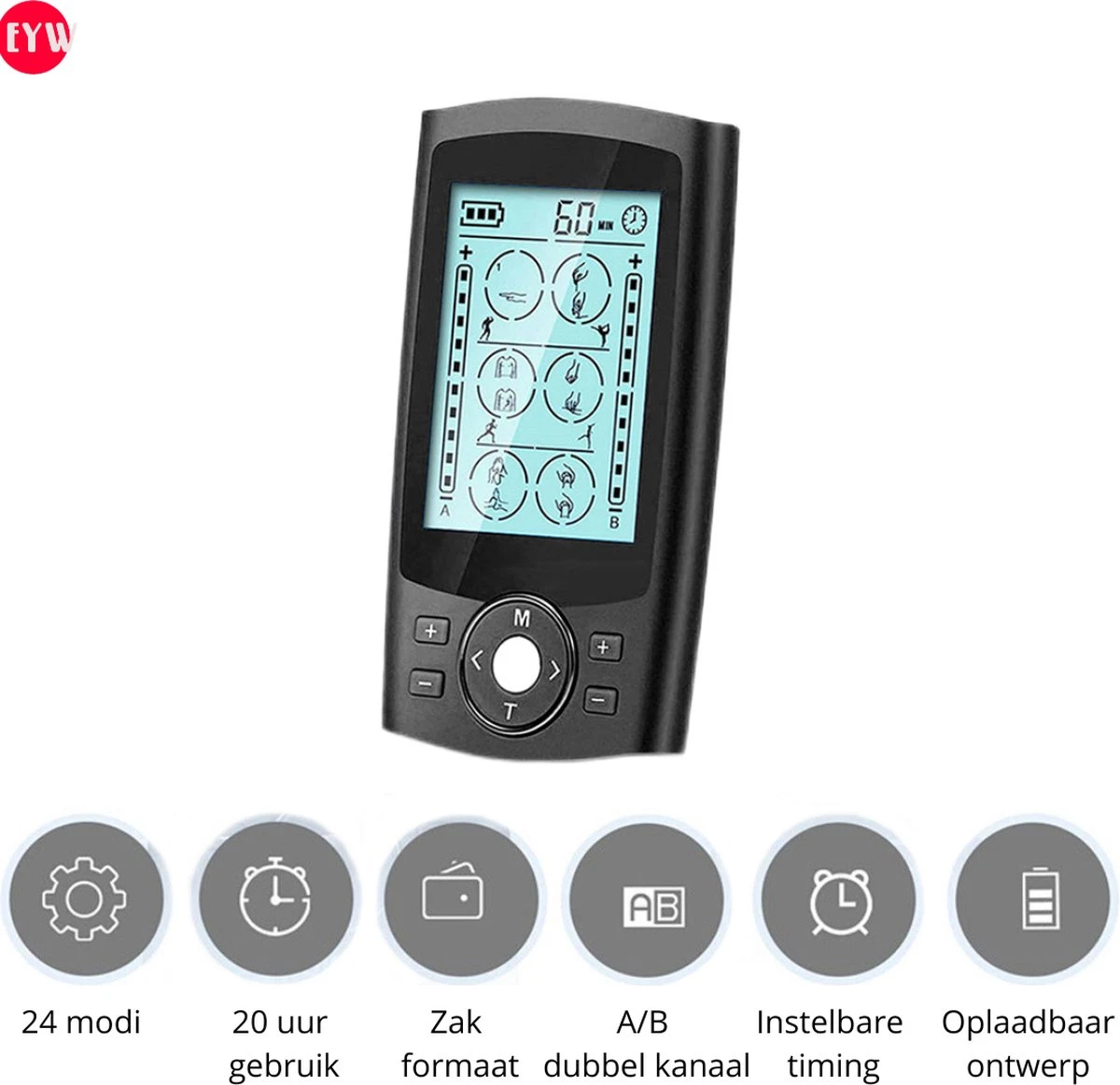 Spierstimulator EMS – Tens Apparaat – Spierstimulator – Massage Apparaat– Nekmassage Apparaat – Nekmassage – Voetmassage Apparaat – Voetmassage – Zwart 5 Spierstimulator EMS – Tens Apparaat – Spierstimulator – Massage Apparaat– Nekmassage Apparaat – Nekmassage – Voetmassage Apparaat – Voetmassage – Zwart - Afbeelding 3