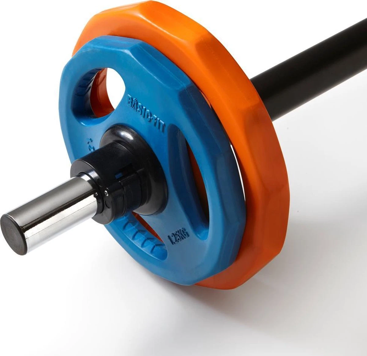 Basic-Fit® Halterset - Halterstang Met Gewichten - Barbell Set - Inclusief Halterklemmen - Ø 30 Mm 4 Basic-Fit® Halterset - Halterstang Met Gewichten - Barbell Set - Inclusief Halterklemmen - Ø 30 Mm - Afbeelding 2