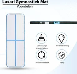 Luxari - AirTrack Pro - 3 Meter - Inclusief Opbergtas, Reparatie-kit & 600W Elektrische Pomp - Turnmatten - Gymnastiek Turnmat - Fitness Matten -Merkloos Winkel 1200x1163 27