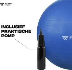 Rockerz Fitness® - Yoga Bal Inclusief Pomp - Pilates Bal - Fitness Bal - Zwangerschapsbal - Goede Houding Bij Het Thuiswerken - 55 Cm - Kleur: Blauw -Merkloos Winkel 1200x1164 19