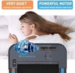 Merkloos CITYSPORTS Loopband Voor Thuis/kantoor, 440 W Motor, Slank En Stil, Lcd-scherm En Teller, Ingebouwde Bluetooth-luidspreker -Merkloos Winkel 1200x1164 25