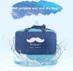 TDR-Multifunctionele Waterdichte Tas Met Aparte Compartimenten Voor Droge En Natte Kleding En Een Schoenenvak - Ideaal Voor Strand, Zwembad, Sport, Reizen En Meer - Marineblauw - 35 X 17 X 29 Cm -Merkloos Winkel 1200x1164 36