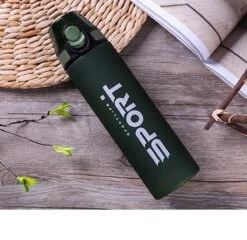 Waterfles 650ml - Forest Green - Sport Bidon 0,65L - Drinkfles Met Drinktuit / Rietje - Groen - Herodeals -Merkloos Winkel 1200x1165 2