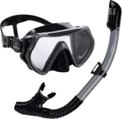 Atlantis Borneo Combo - Snorkelset - Volwassenen - Zwart/Grijs