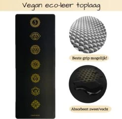 Flowin'Motion® Studio Yoga Mat - Superieure Grip - Extra Breed En Lang - Fitness Mat - Anti Slip - Sport Mat - Natuur Rubber - Planeetvriendelijk - Zwart Met Goud - 185cm X 68cm X 4,2mm -Merkloos Winkel 1200x1169 22