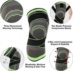 Chibaa Knie Band Groen |Unisex |Knie Versterking |Orthopedische Kniebrace Voor Kruisband |Knieband Voor Meniscus | Kniebeschermer |Knie Brace Patella | Compressie Kniebandage Blessure |Sporten |Bescherming| -Merkloos Winkel 1200x1170