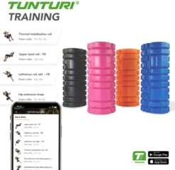 Tunturi Yoga Grid Foam Roller - Foam Roller The Grid - Foamroller - Fitness Roller - 33cm - Oranje - Incl. Gratis Fitness App -Merkloos Winkel 1200x1171 2