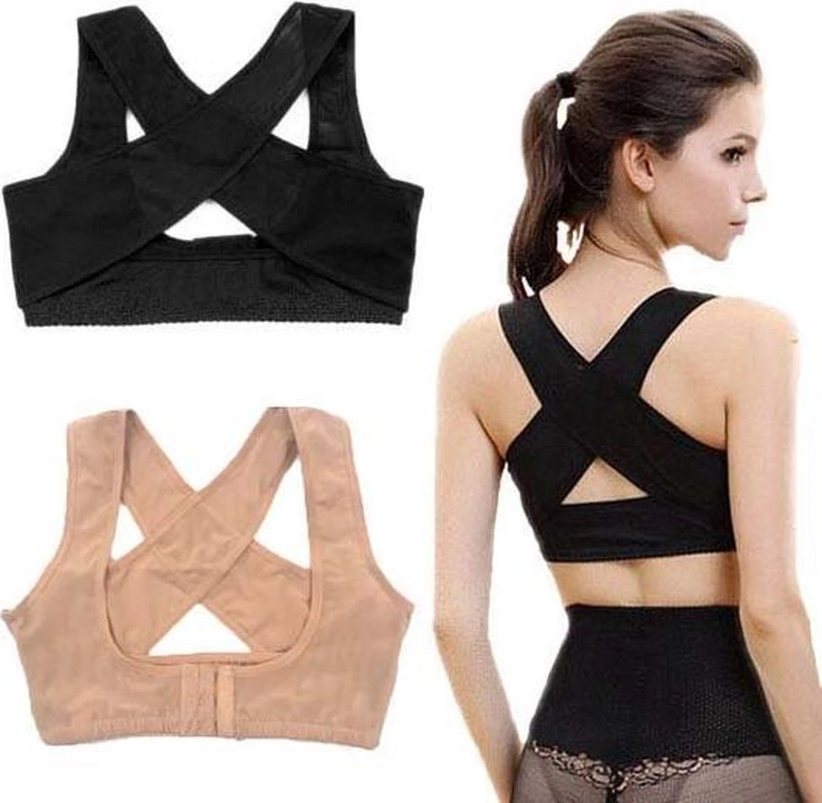 Dames Rugband - Rugbrace - Maat XL - Beige 4 Dames Rugband - Rugbrace - Maat XL - Beige - Afbeelding 2