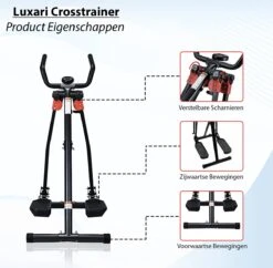 Luxari - Crosstrainer - Voor- En Zijwaartse Bewegingen - Inc. Hartslagfunctie - Hometrainer - Elliptische Trainer -Merkloos Winkel 1200x1174 24